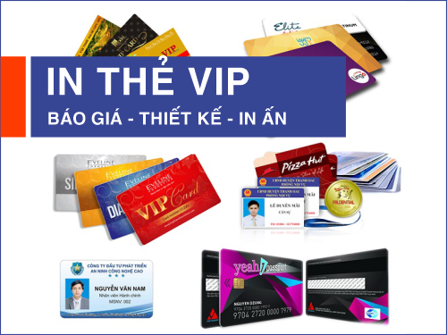 In thẻ nhựa, thẻ VIP, thẻ nhân viên, thẻ cài áo