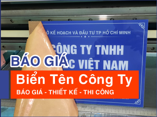 Làm bảng tên công ty giá rẻ tại dĩ an, bình dương và thủ đức, tp.hcm
