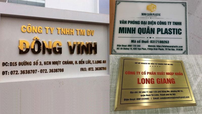 Làm biển tên công ty tại dĩ an, bình dương và thủ đức, tp.hcm