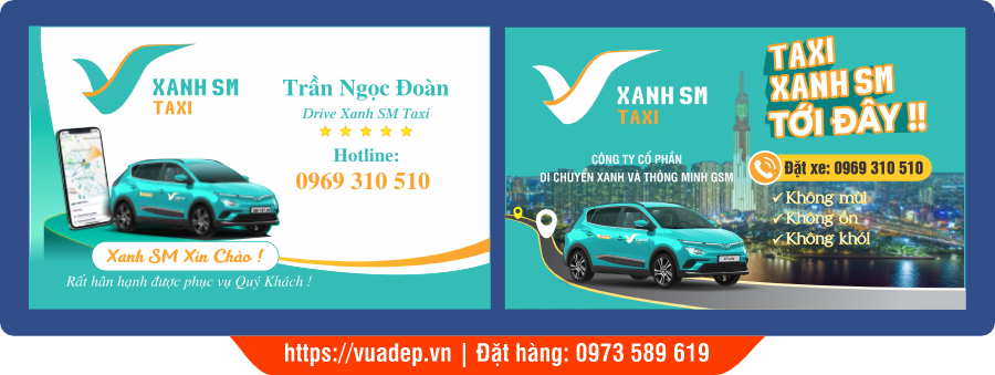 mẫu 04 - in card visit taxi xanh sm