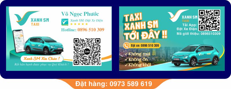 Mẫu 05 - Card visit taxi xanh sm