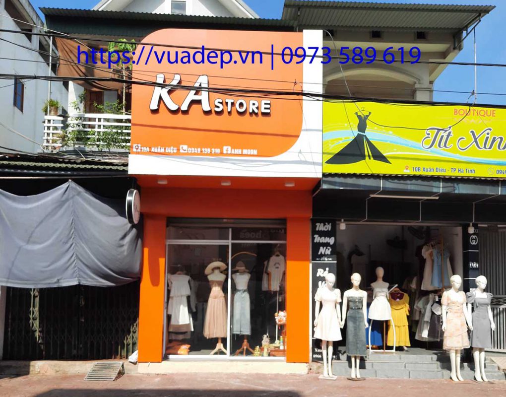 bảng hiệu alu chữ nổi ka store 