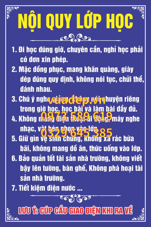 Nội quy lớp thcs
