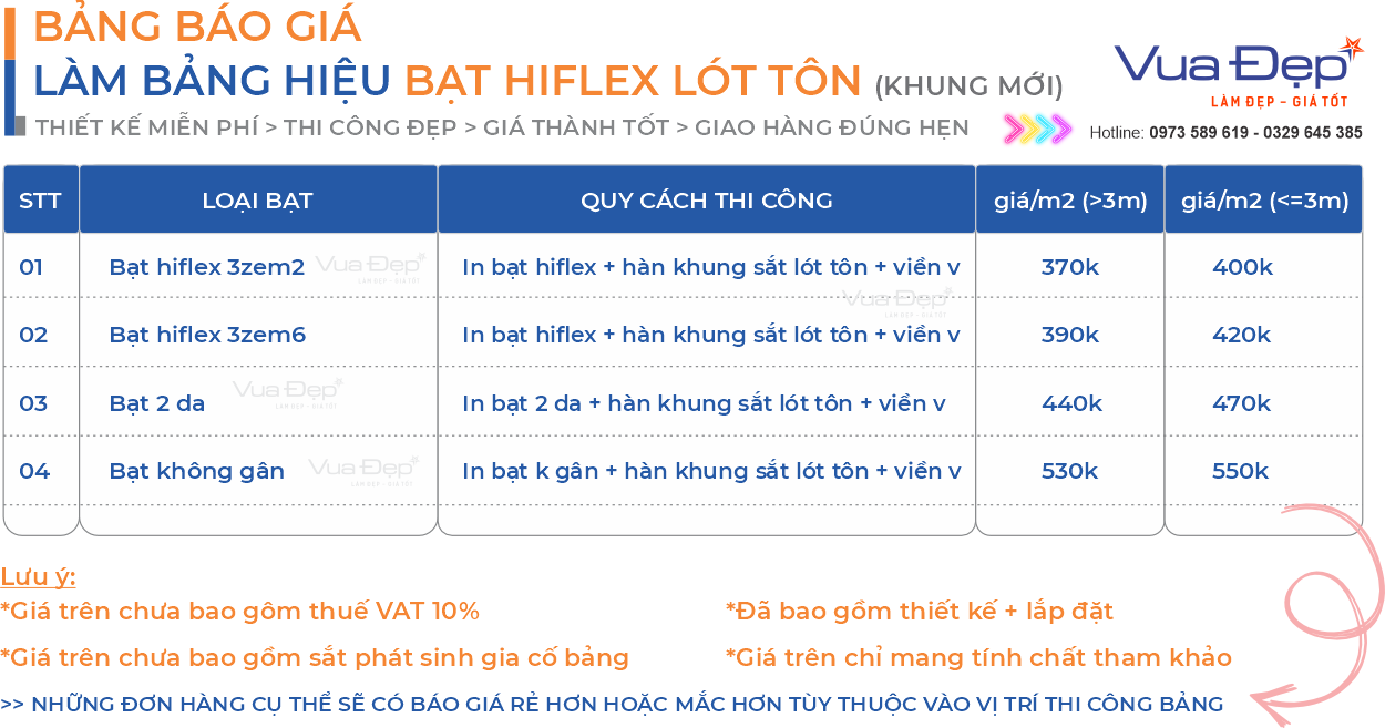 Bat hiflex dán khung mới LÓT TÔN