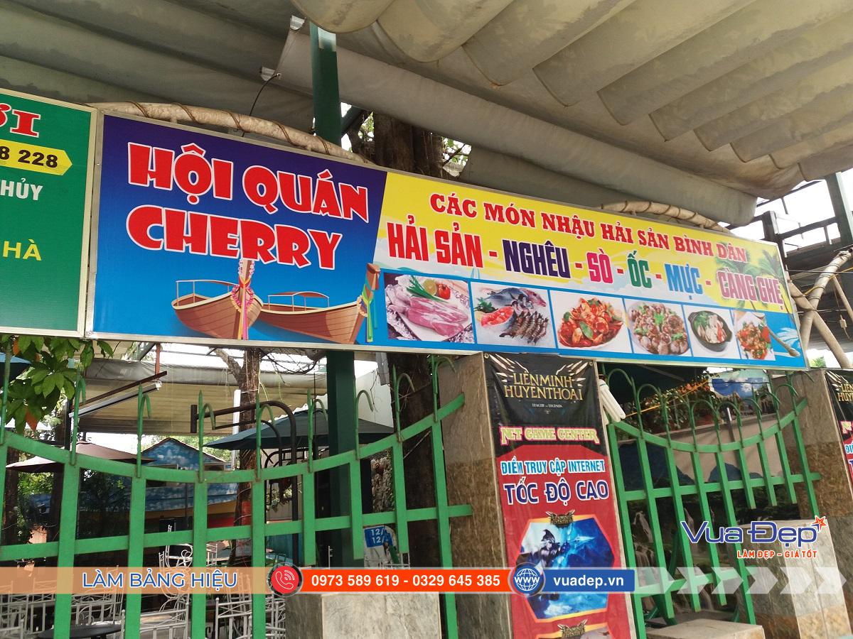 Bảng bạt hiflex hải sản 