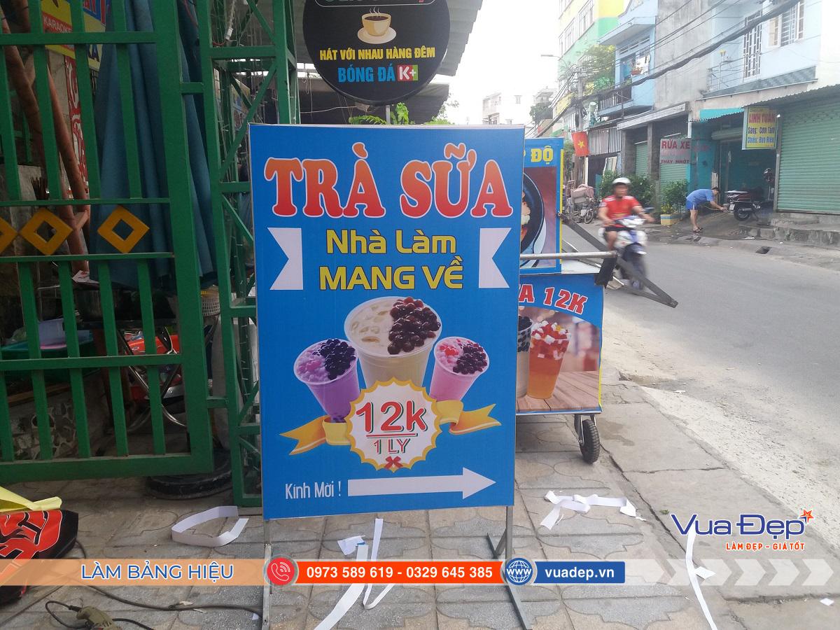 Bảng bạt hiflex trà sữa nhà làm