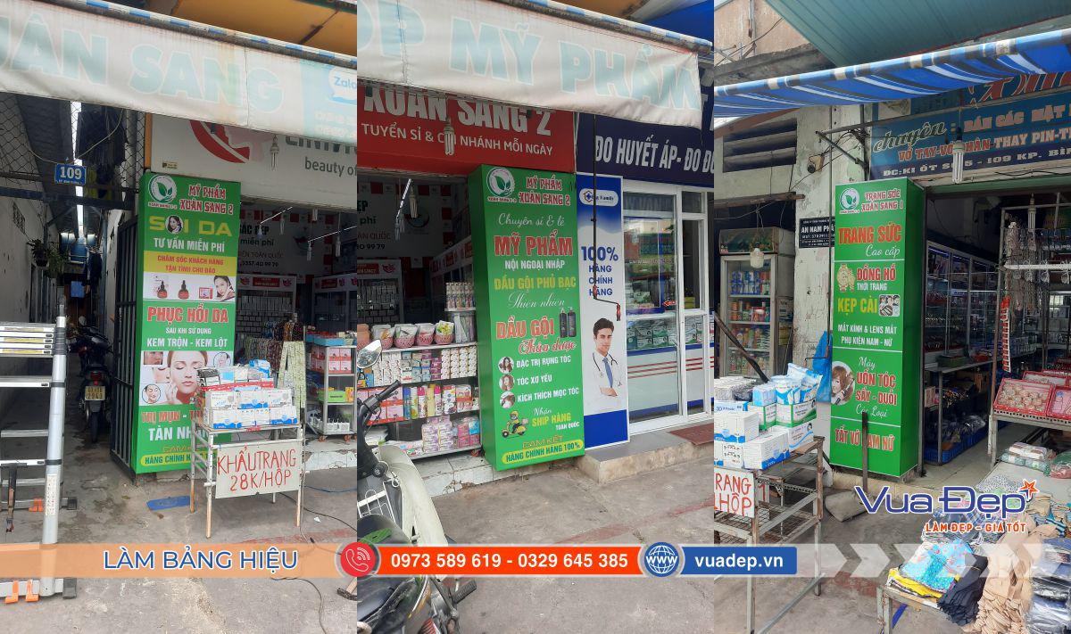 Bảng hiệu bằng bạt không gân 