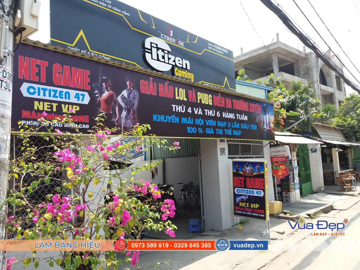 Bảng bạt hiflex quán game