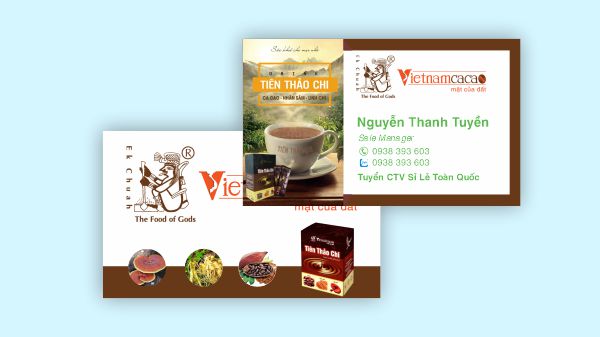 Mẫu card visit quán cafe trà sữa đẹp